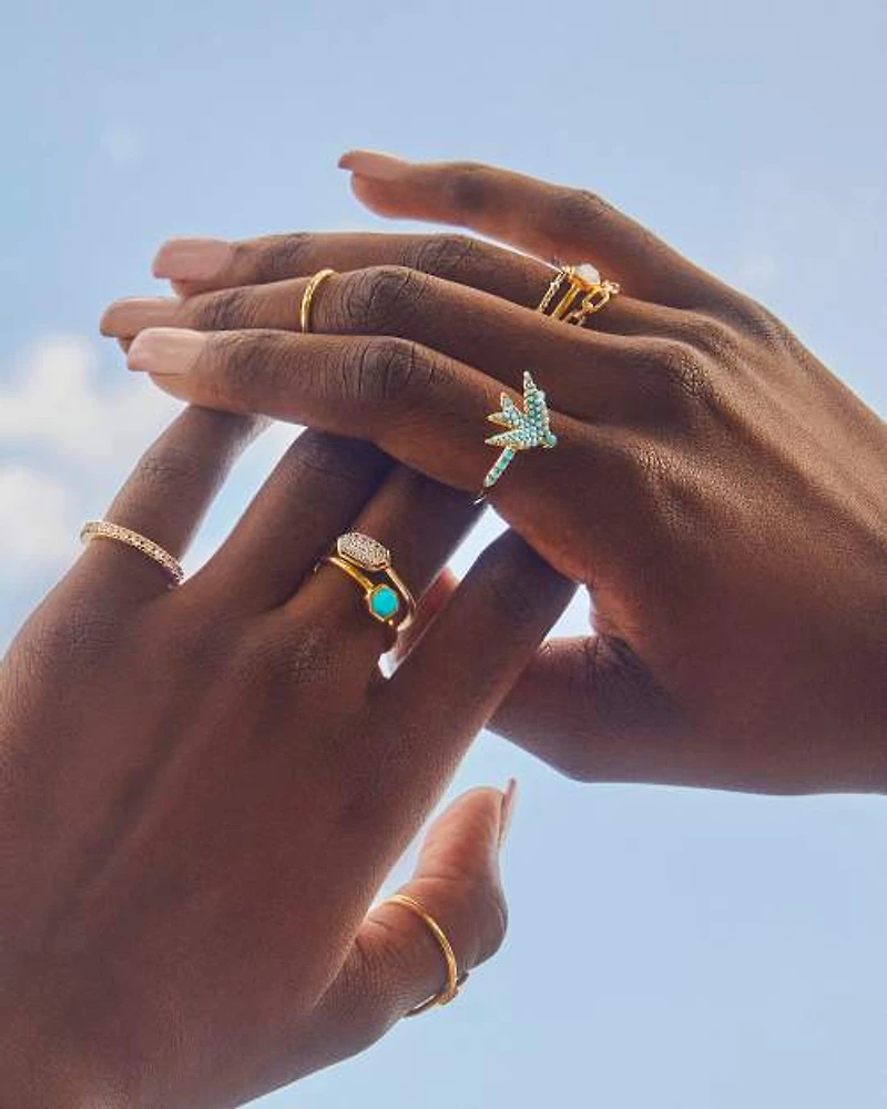 Melody Bird Silver Cocktail Ring