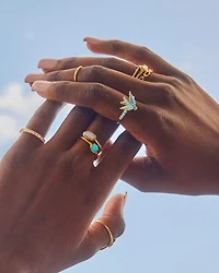 Melody Bird Silver Cocktail Ring