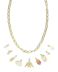 Melody Convertible Gold Statement Charm Necklace Freshwater Cultured Pearl