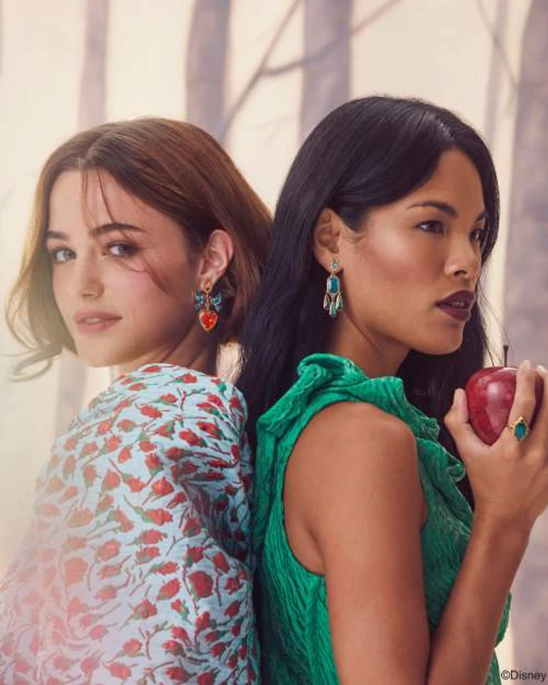 Disney | Kendra Scott The Queen Vintage Gold Cocktail Ring Dark Green Mother-of-Pearl