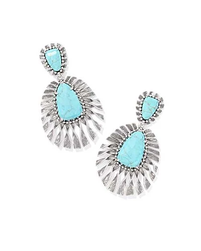 Zahara Vintage Silver Statement Earrings