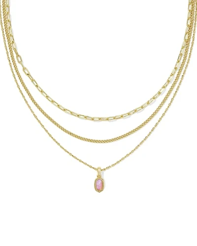 Mini Elisa Gold Triple Strand Necklace