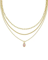 Mini Elisa Gold Triple Strand Necklace
