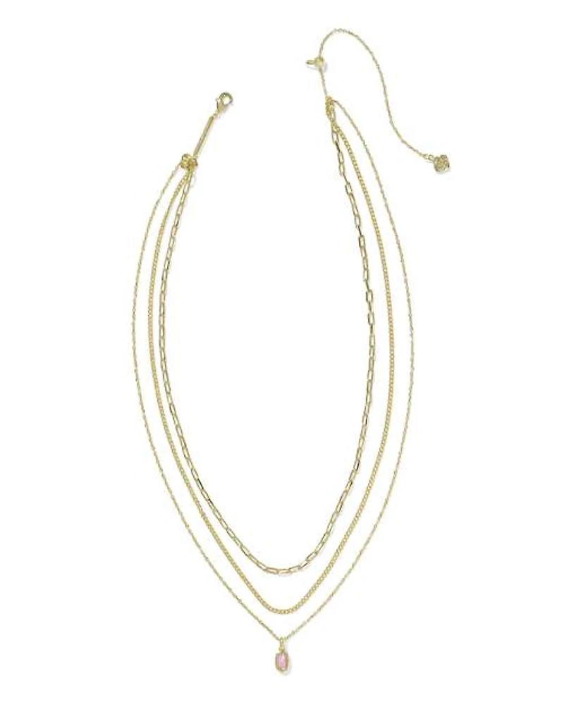 Mini Elisa Gold Triple Strand Necklace