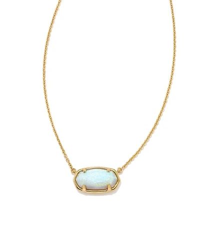 Elisa 18k Gold Vermeil Pendant Necklace in Ivory Mother-of-Pearl