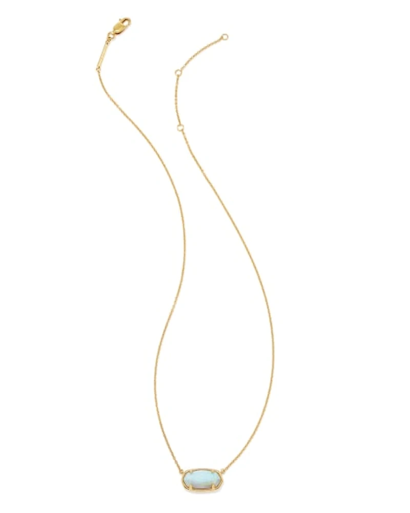 Elisa 18k Gold Vermeil Pendant Necklace in Ivory Mother-of-Pearl