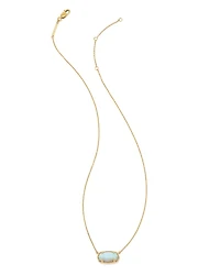 Elisa 18k Gold Vermeil Pendant Necklace in Ivory Mother-of-Pearl