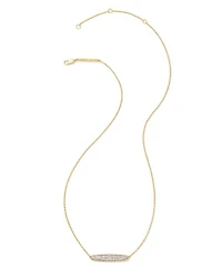 Mattie 18k Yellow Gold Vermeil Pave Pendant Necklace White Diamond