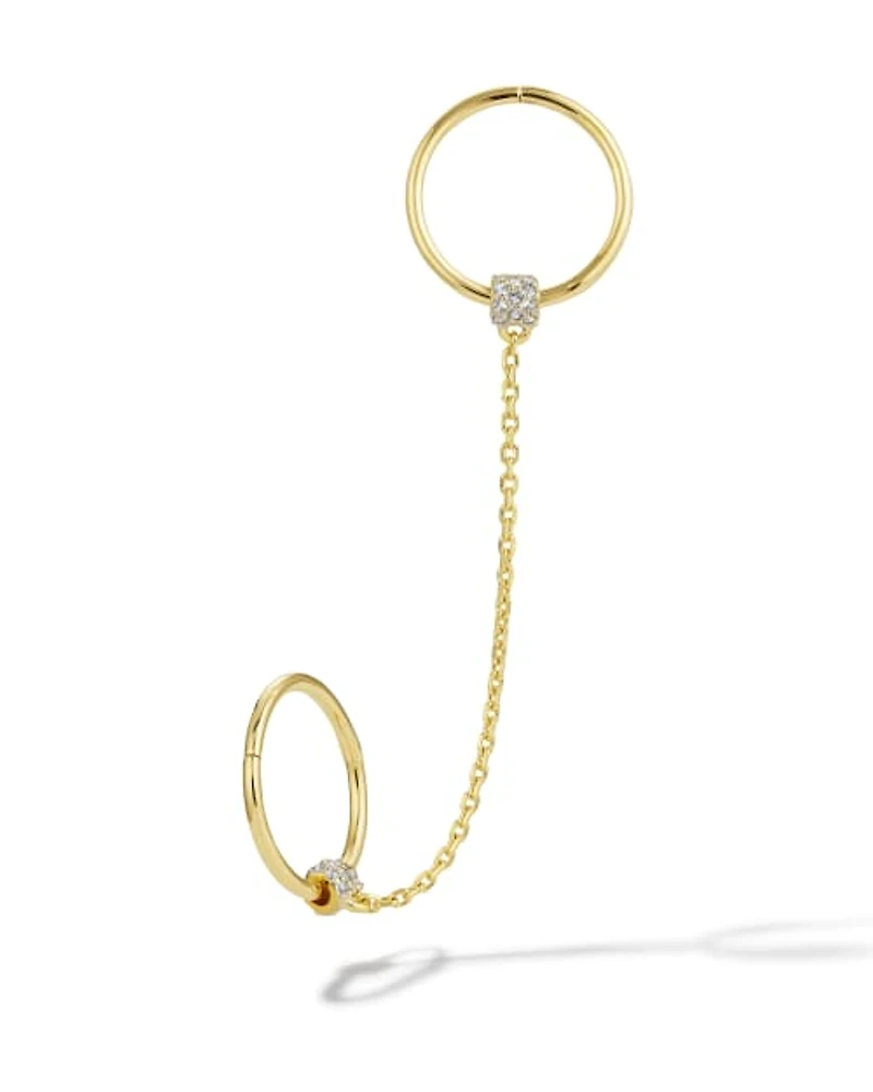 Bristol 18k Gold Vermeil Ear Cuff Set White Sapphire