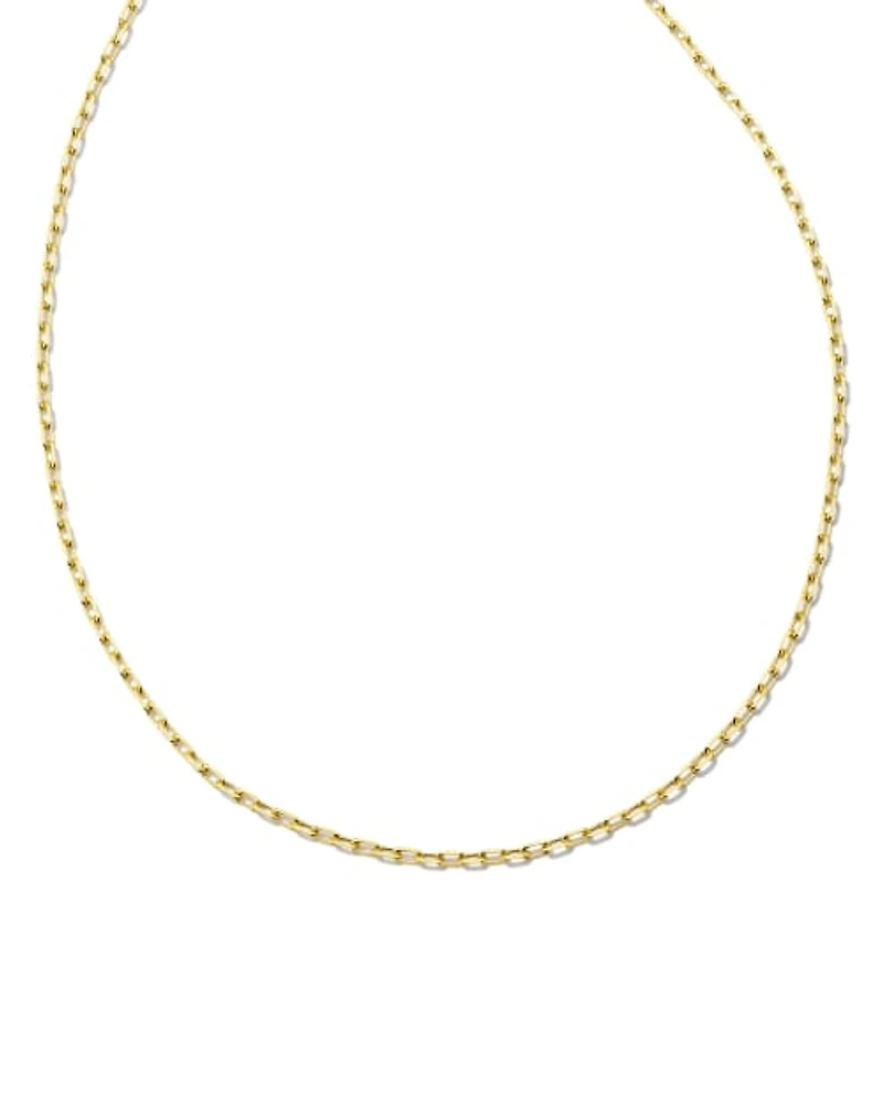 Mini Paperclip Chain Necklace 18k Gold Vermeil
