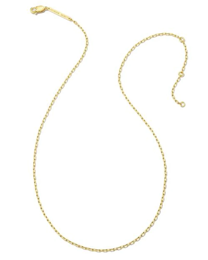 Mini Paperclip Chain Necklace 18k Gold Vermeil