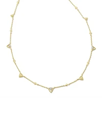 Spencer 18k Gold Vermeil Strand Necklace in White Topaz