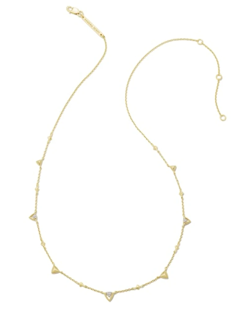 Spencer 18k Gold Vermeil Strand Necklace in White Topaz