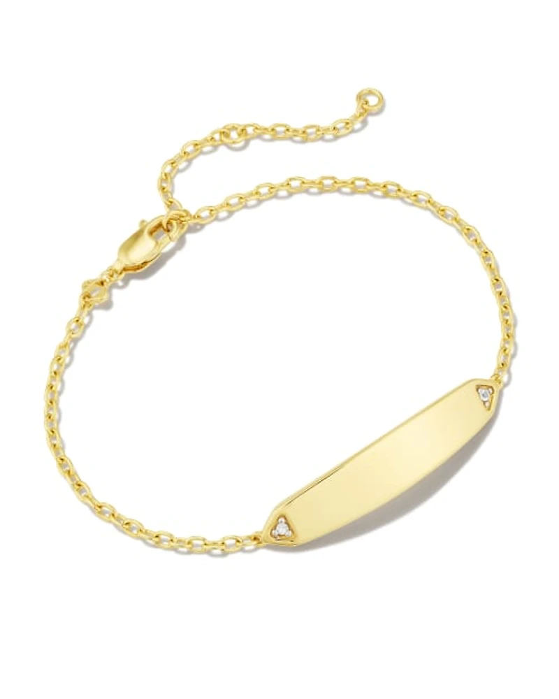 Tinsley 18k Gold Vermeil Chain Bracelet White Topaz