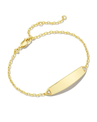 Tinsley 18k Gold Vermeil Chain Bracelet White Topaz