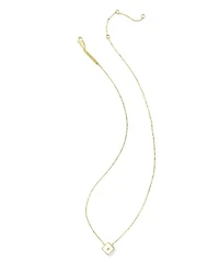 Dira 18k Gold Vermeil Carved Stone Pendant Necklace