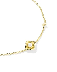 Dira 18k Gold Vermeil Pearl Delicate Chain Bracelet