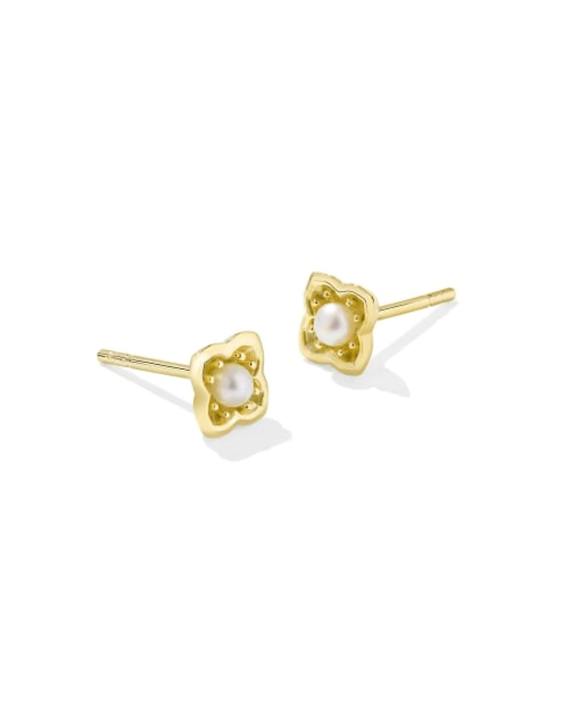 Dira 18k Gold Vermeil Pearl Stud Earrings