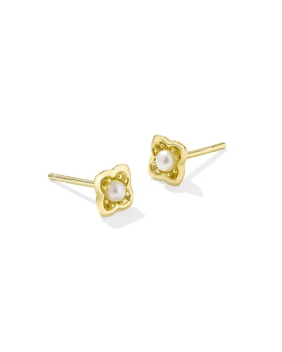 Dira 18k Gold Vermeil Pearl Stud Earrings