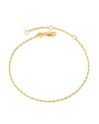 Beaded Satellite Chain Bracelet 18k Gold Vermeil