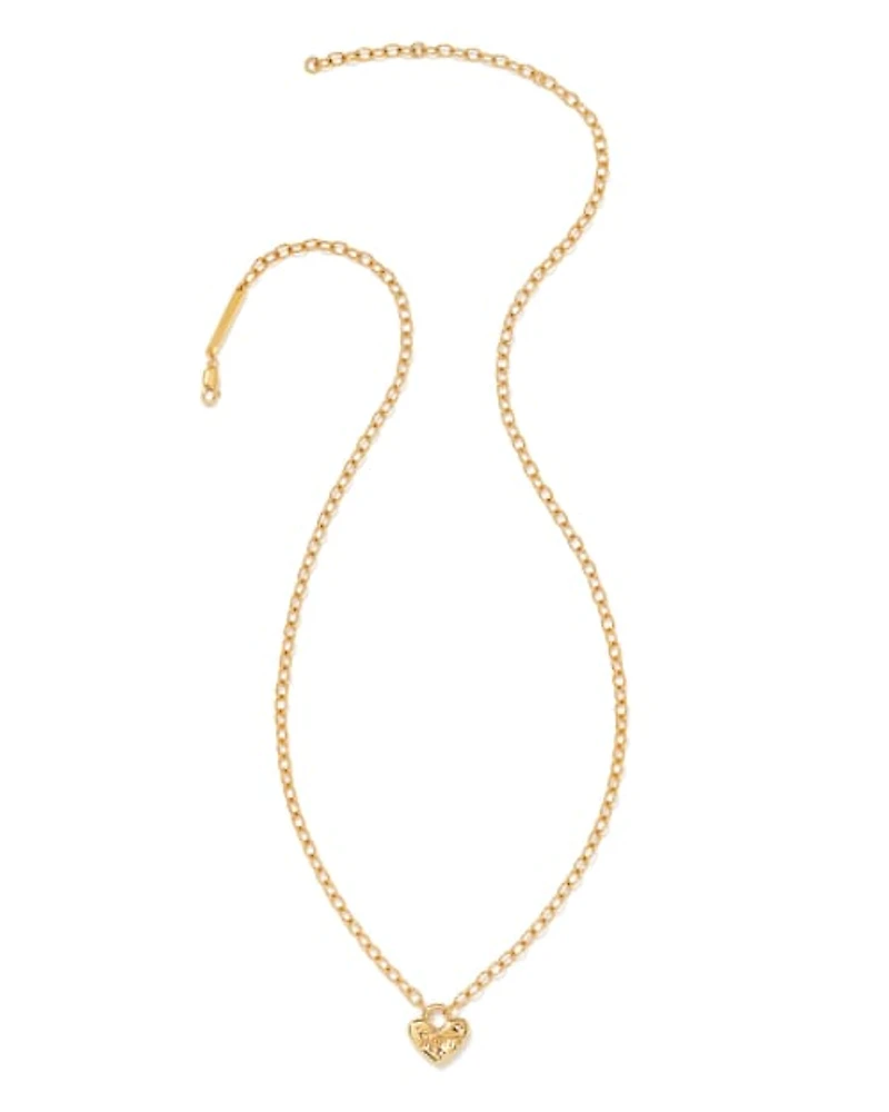 Mom Heart Padlock Sterling Silver Pendant Necklace White Sapphire