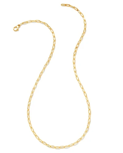 Small Paperclip Chain Necklace 18k Gold Vermeil