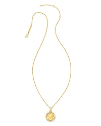 Spinning Hammered Pendant Necklace 18k Gold Vermeil