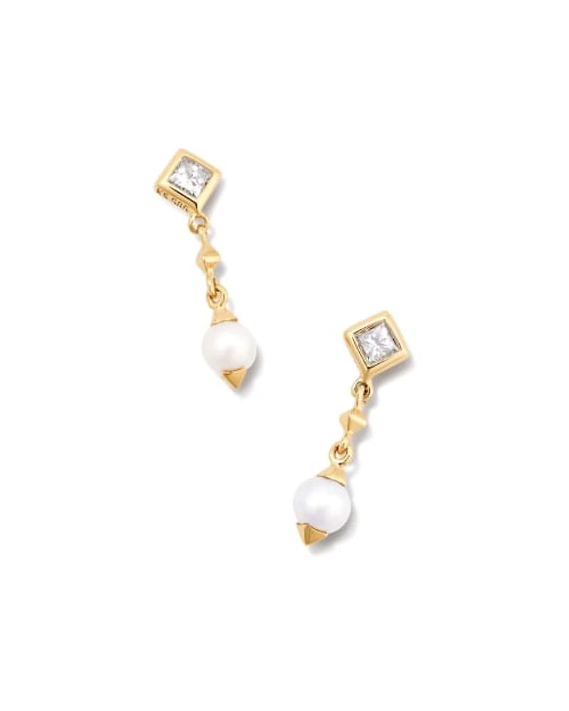 Michelle 14k Gold Drop Earrings Freshwater Cultured Pearl