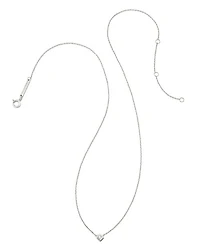 Michelle 14k White Gold Pendant Necklace in White Diamond