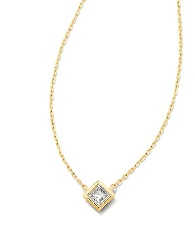 0.16 ct Michelle 14k Yellow Gold Pendant Necklace White Diamond