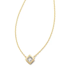 0.16 ct Michelle 14k Yellow Gold Pendant Necklace White Diamond