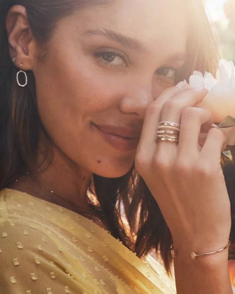 Marisa 14k Gold Cuff Bracelet White Diamond