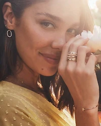 Marisa 14k Gold Cuff Bracelet White Diamond