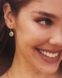 Sage 18k Gold Vermeil Drop Earrings Ivory Mother-of-Pearl