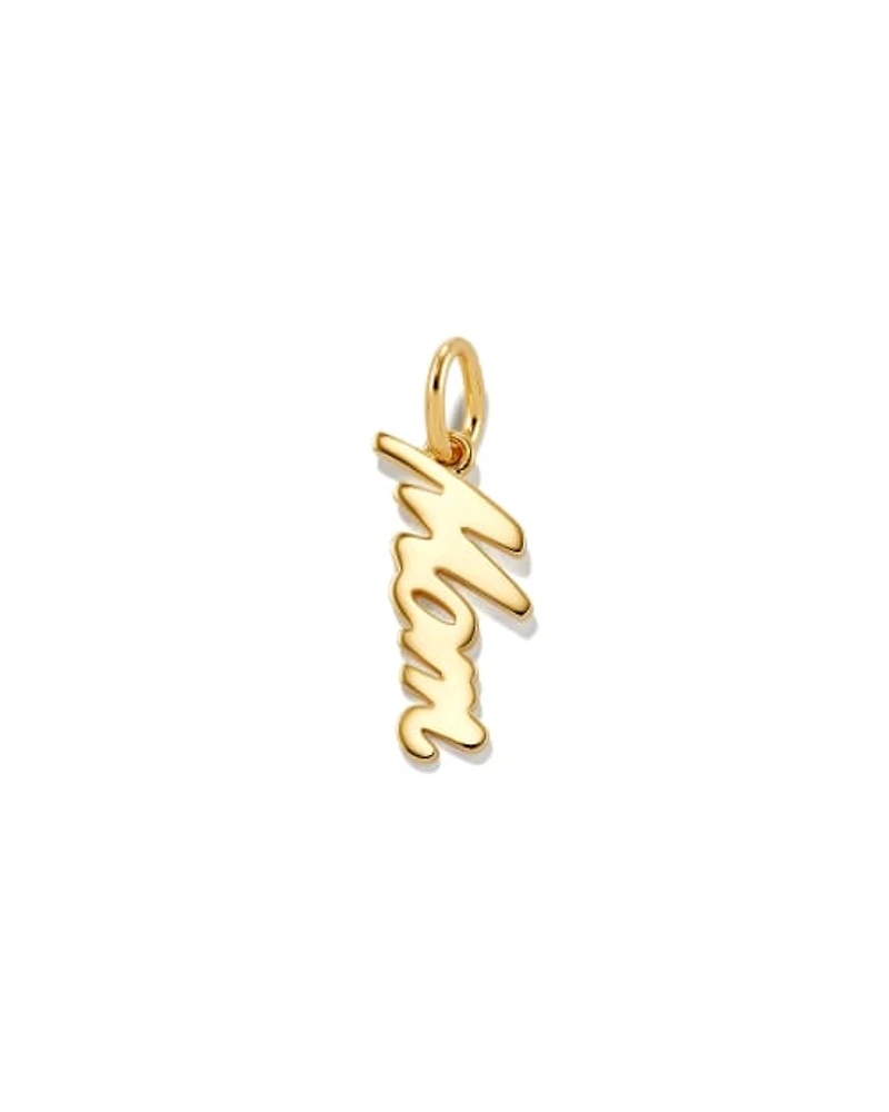 Mom Charm in Sterling Silver