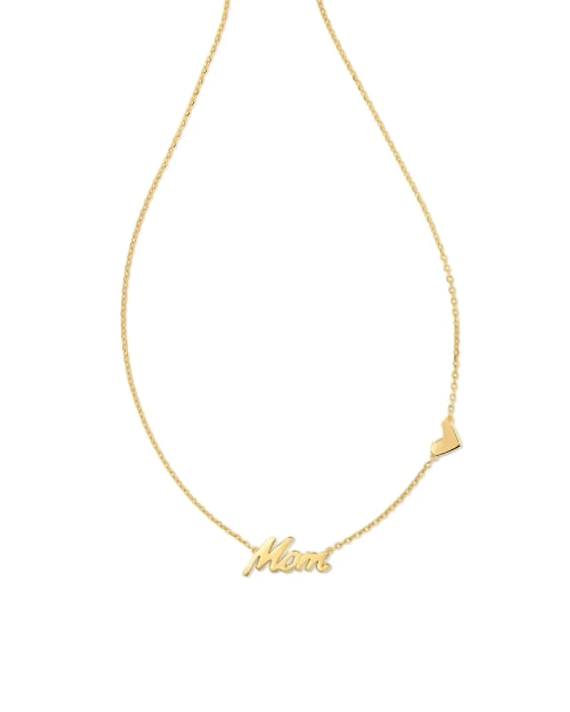 Mom Pendant Necklace in 18k Gold Vermeil