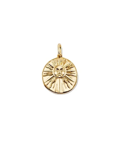 Sun Coin Charm 18k Gold Vermeil