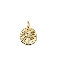 Sun Coin Charm 18k Gold Vermeil