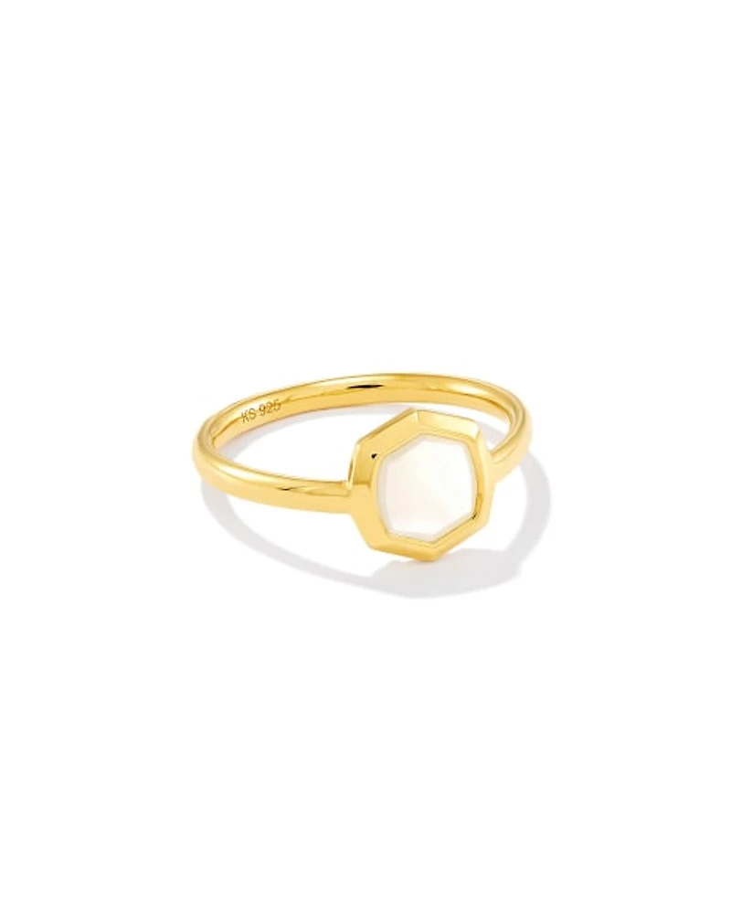 Davis Small Stone Band Ring