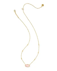 Elisa Lattice Frame Gold Short Pendant Necklace