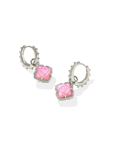 Mallory Rose Silver Huggie Earrings