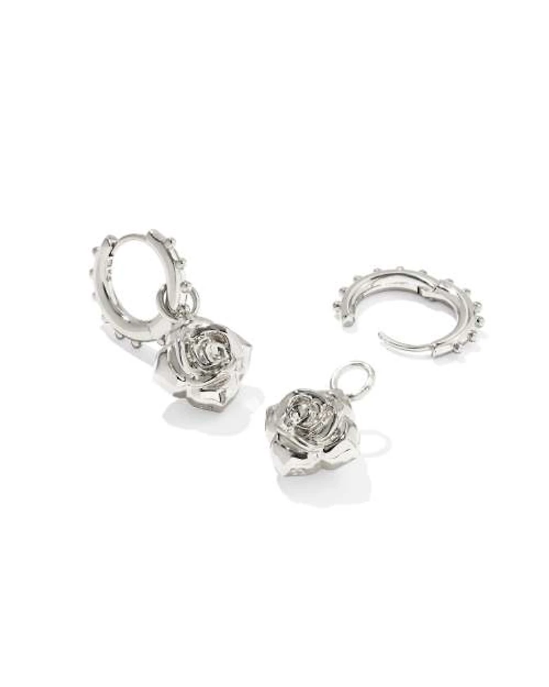 Mallory Rose Silver Huggie Earrings