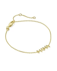 Mama Sparkle Sterling Silver Delicate Chain Bracelet