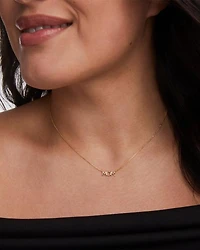 Mom Sparkle Sterling Silver Short Pendant Necklace