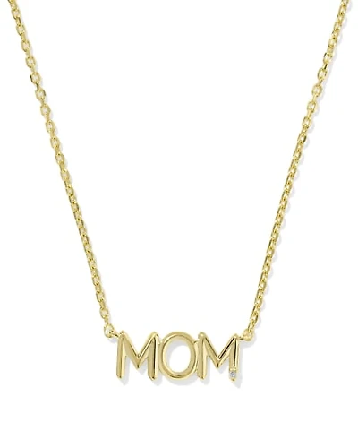 Mom Sparkle Sterling Silver Short Pendant Necklace