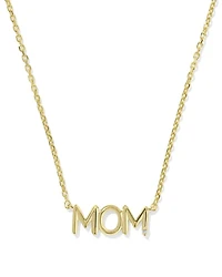 Mom Sparkle Sterling Silver Short Pendant Necklace