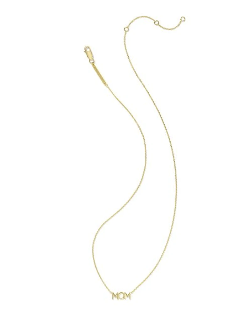 Mom Sparkle Sterling Silver Short Pendant Necklace