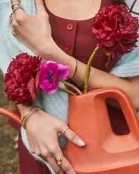 Mallory Rose Silver Ring Set