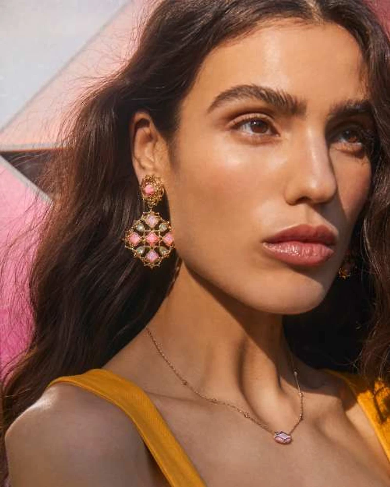 Mallory Rose Gold Convertible Statement Earrings