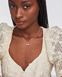 Bee Gold Short Pendant Necklace